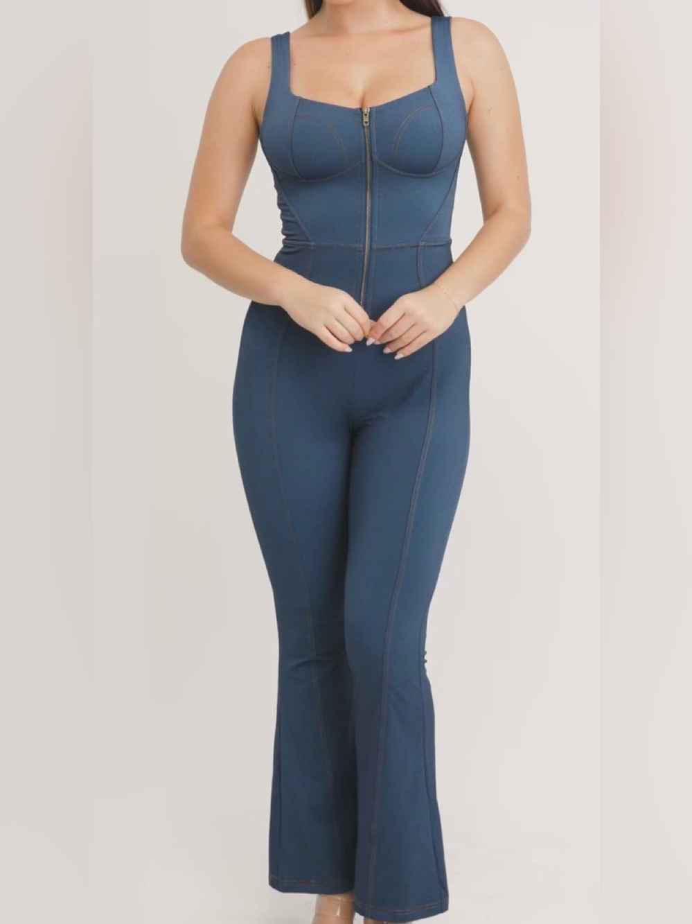 Shapewear Denim Sculpting Tank
Flare Leg Jumpsuit